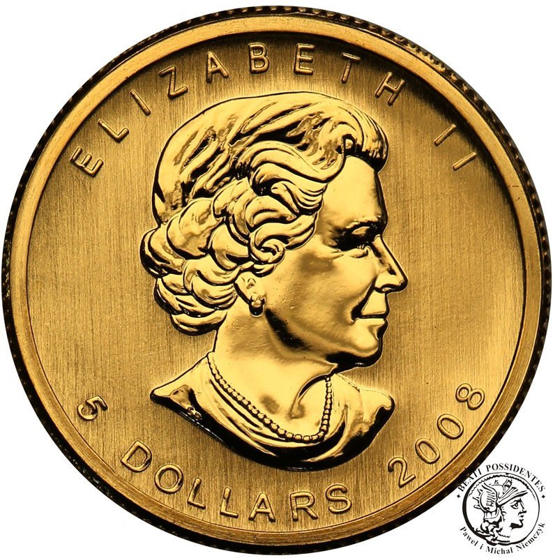 Kanada 5 dolarów 2008 (1/10 uncji złota) st.1
